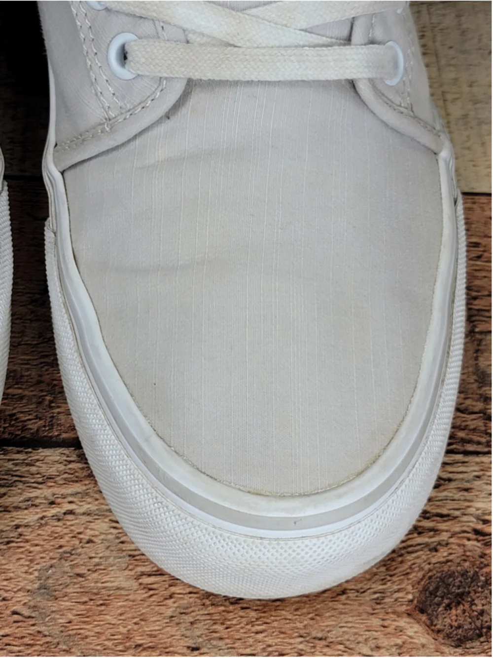 Vans 9.5 Chukka Low Top Canvas Light Grey Beige Skate Shoes Athletic Sneakers